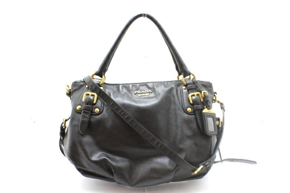 Prada Shoulder Bag SOFT CALF Nero Black